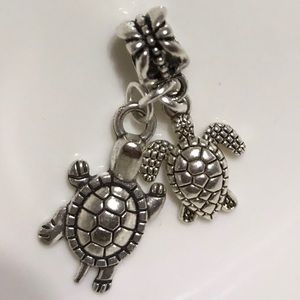 Baby Sea Turtle & Mom Charm Fit Pandora Bracelet